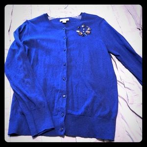 Blue Long Sleeve Cardigan